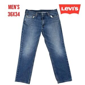 Levi's 541 Men's Jeans 36x34 Athletic Fit Blue Denim Relaxed Stretch Medium Wash